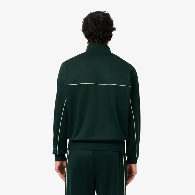 Erkek Saten Efektli Fermuarlı Polar Sweatshirt