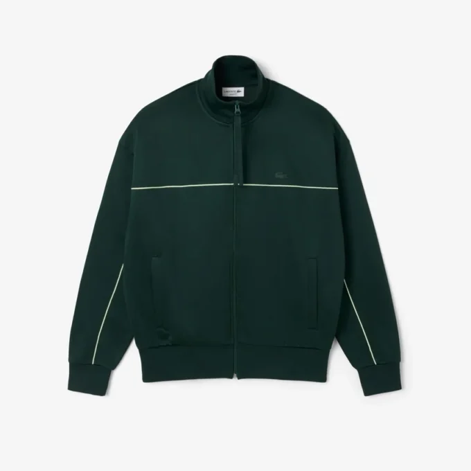Erkek Saten Efektli Fermuarlı Polar Sweatshirt