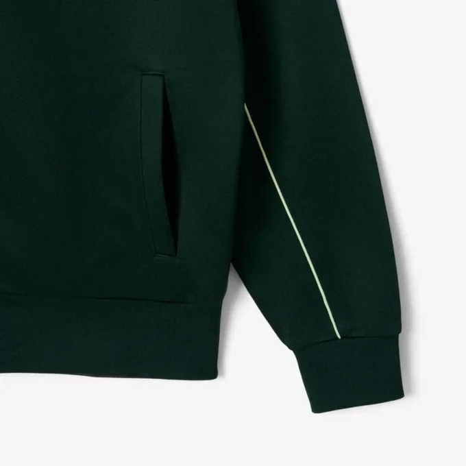 Erkek Saten Efektli Fermuarlı Polar Sweatshirt