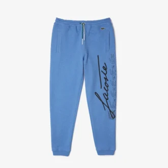 Erkek Signature & Croc Desenli Pamuklu Polar Eşofman Altı