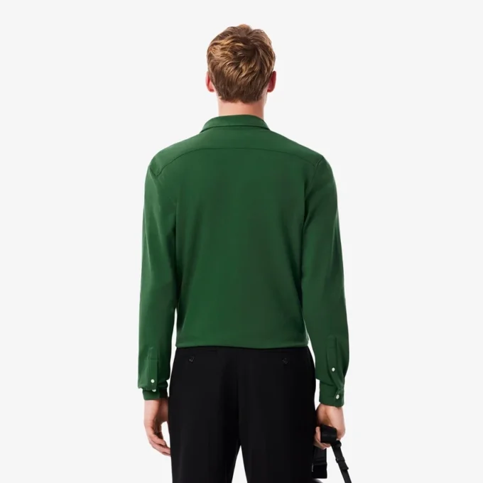 Erkek Slim Fit Pamuklu Pique Gömlek