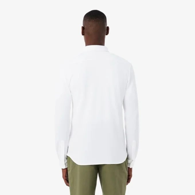 Erkek Slim Fit Pamuklu Pique Gömlek