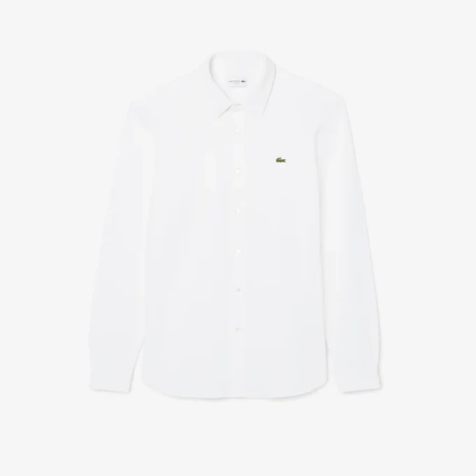 Erkek Slim Fit Pamuklu Pique Gömlek