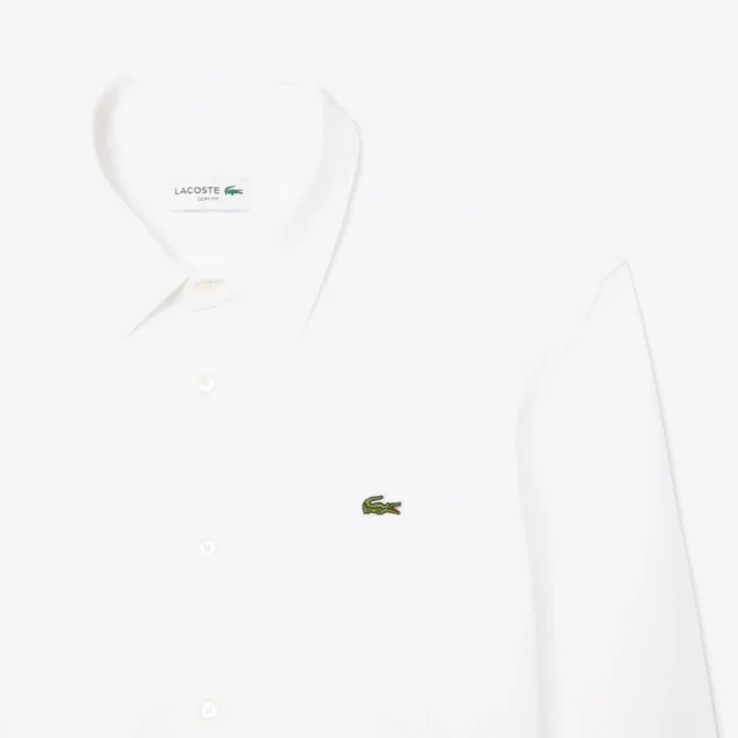Erkek Slim Fit Pamuklu Pique Gömlek