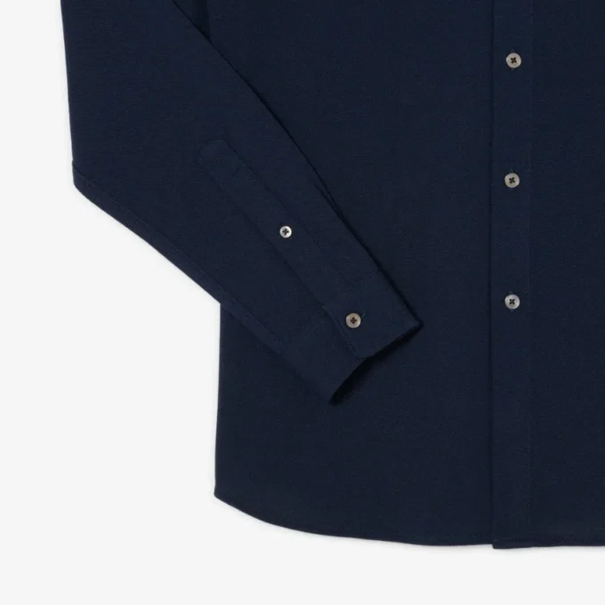 Erkek Slim Fit Pamuklu Pique Gömlek