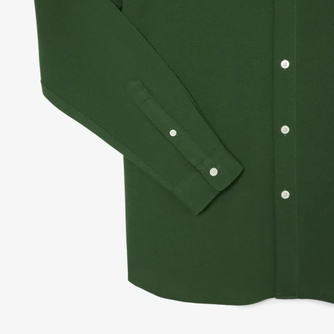 Erkek Slim Fit Pamuklu Pique Gömlek