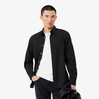 Erkek Slim Fit Streç Düğmeli Gömlek