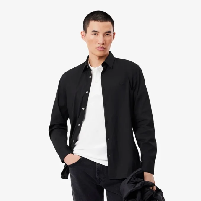 Erkek Slim Fit Streç Düğmeli Gömlek