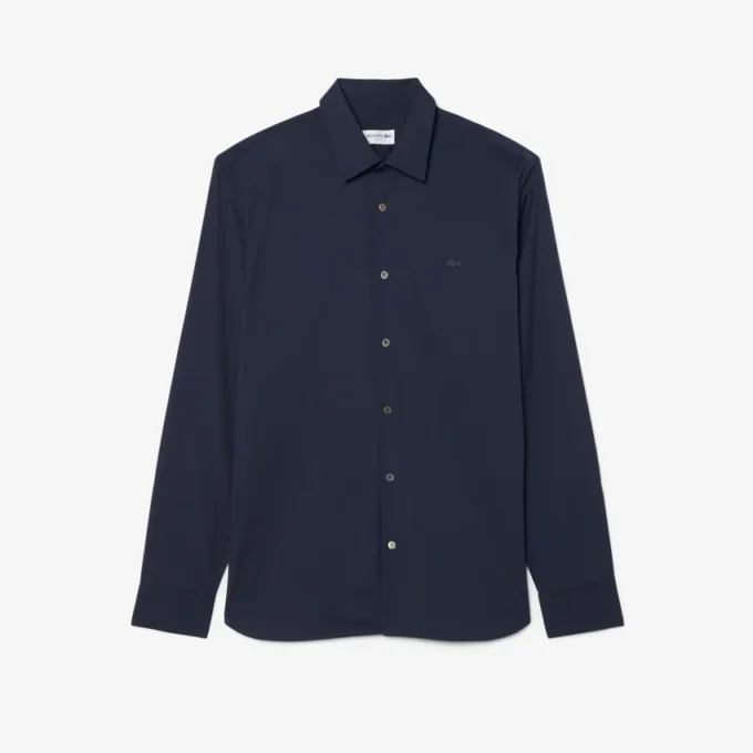 Erkek Slim Fit Streç Düğmeli Gömlek
