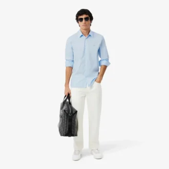 Erkek Slim Fit Streç Düğmeli Gömlek