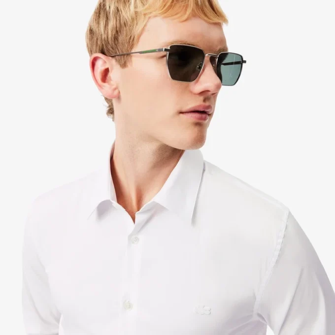 Erkek Slim Fit Streç Düğmeli Gömlek