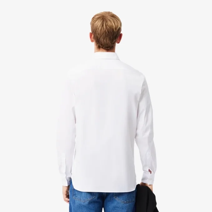 Erkek Slim Fit Streç Düğmeli Gömlek