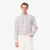 Erkek Slim Fit Streç Ekose Gömlek