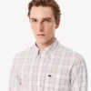 Erkek Slim Fit Streç Ekose Gömlek