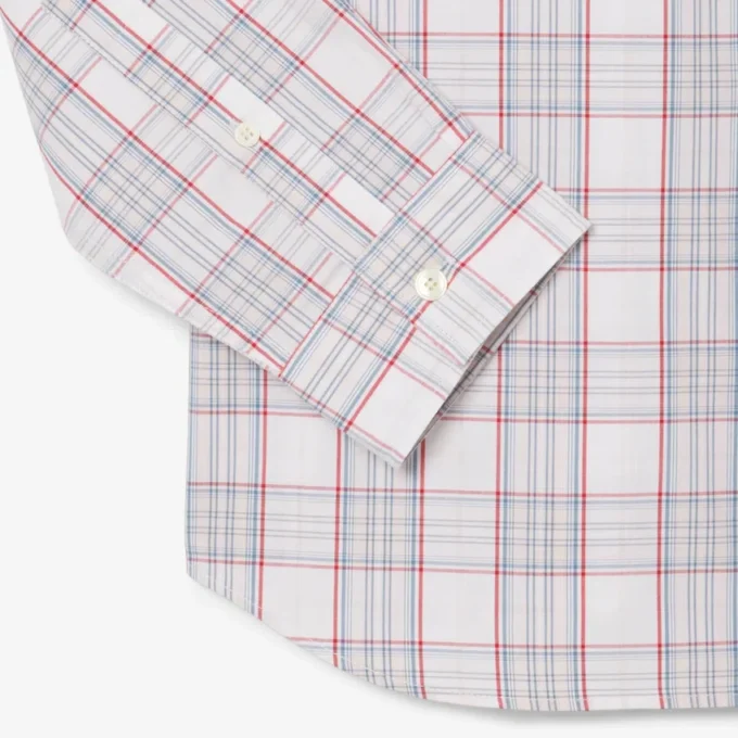 Erkek Slim Fit Streç Ekose Gömlek