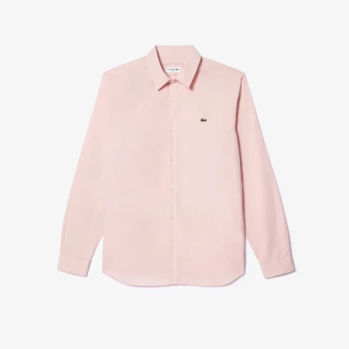 Erkek Slim Fit Streç Poplin Gömlek