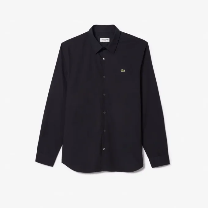 Erkek Slim Fit Streç Poplin Gömlek