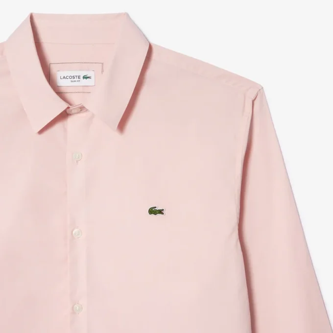 Erkek Slim Fit Streç Poplin Gömlek