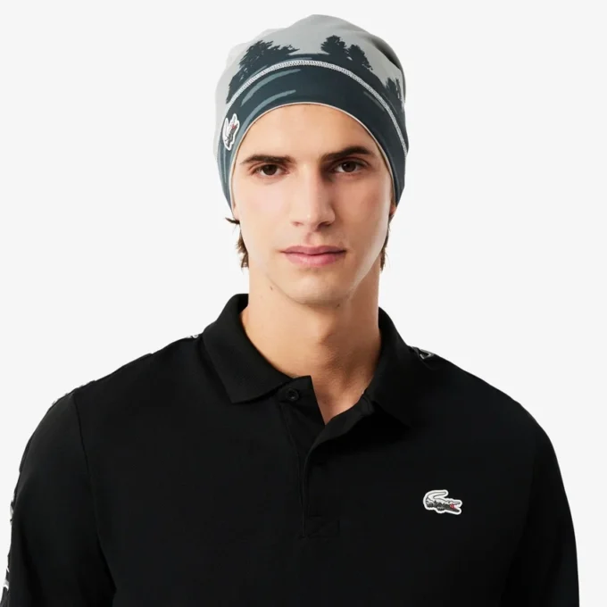 Erkek Spor Ultra Dry Landscape Timsah Desenli Polo Tişört