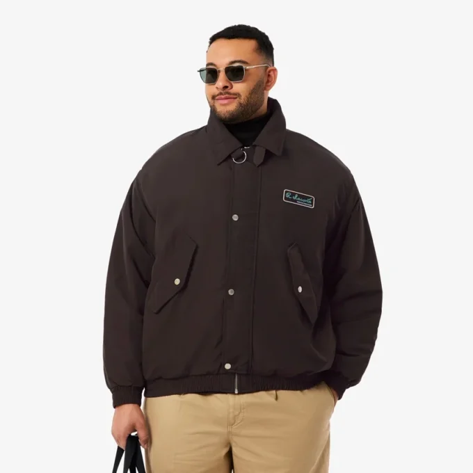 Erkek Su Geçirmez Aviator Rozetli Ceket