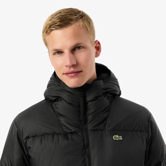Erkek Su Geçirmez Kapüşonlu Puffer Ceket