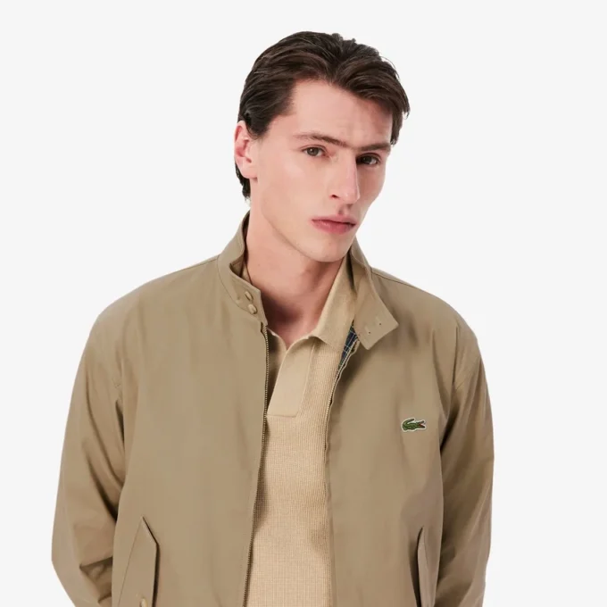 Erkek Su Geçirmez Twill Harrington Ceket