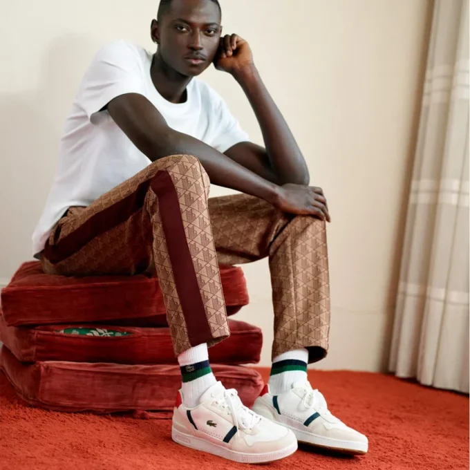 Erkek T-Clip Deri Sneaker