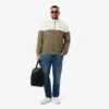 Erkek Tenis Fermuarlı Renk Bloklu Sweatshirt