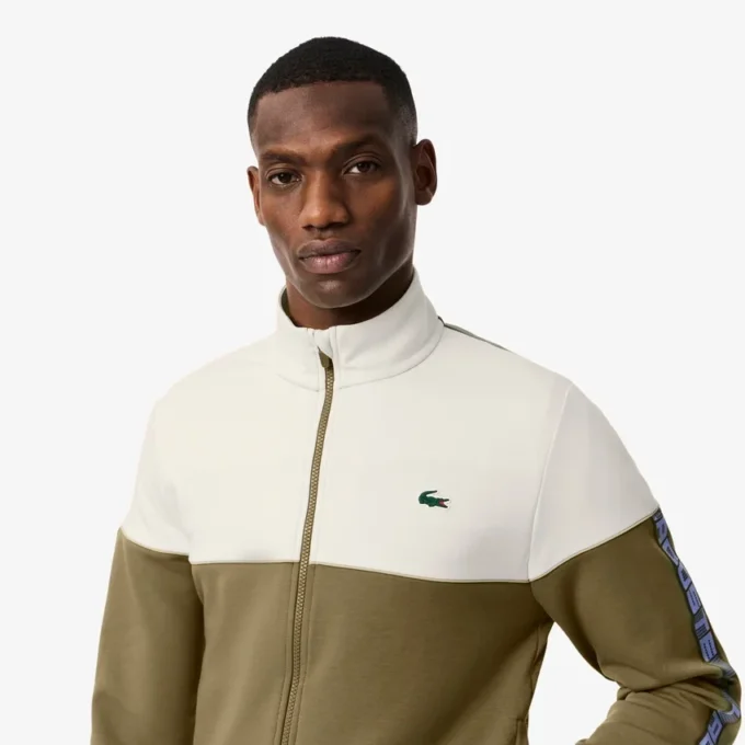 Erkek Tenis Fermuarlı Renk Bloklu Sweatshirt