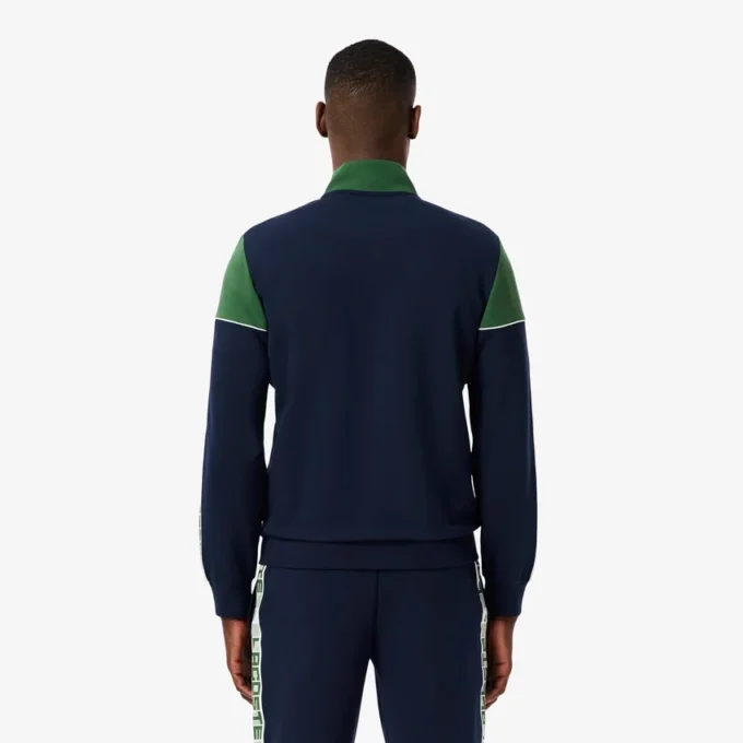 Erkek Tenis Fermuarlı Renk Bloklu Sweatshirt
