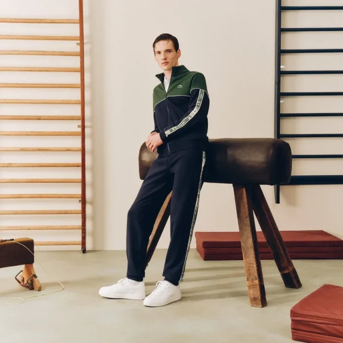 Erkek Tenis Fermuarlı Renk Bloklu Sweatshirt