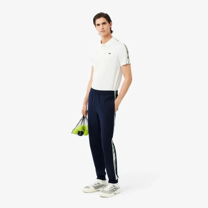 Erkek Tenis Logolu Çizgili Eşofman Takımı