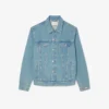 Erkek Timsah Desenli Denim Ceket