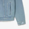 Erkek Timsah Desenli Denim Ceket