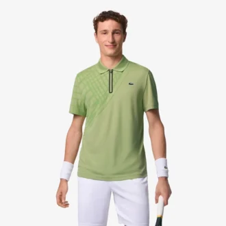 Erkek Ultra Dry Baskılı Dar Kesim Tenis Polo Tişörtü