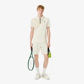 Erkek Ultra Dry Baskılı Dar Kesim Tenis Polo Tişörtü