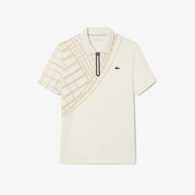 Erkek Ultra Dry Baskılı Dar Kesim Tenis Polo Tişörtü