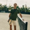 Erkek Ultra Dry Baskılı Dar Kesim Tenis Polo Tişörtü