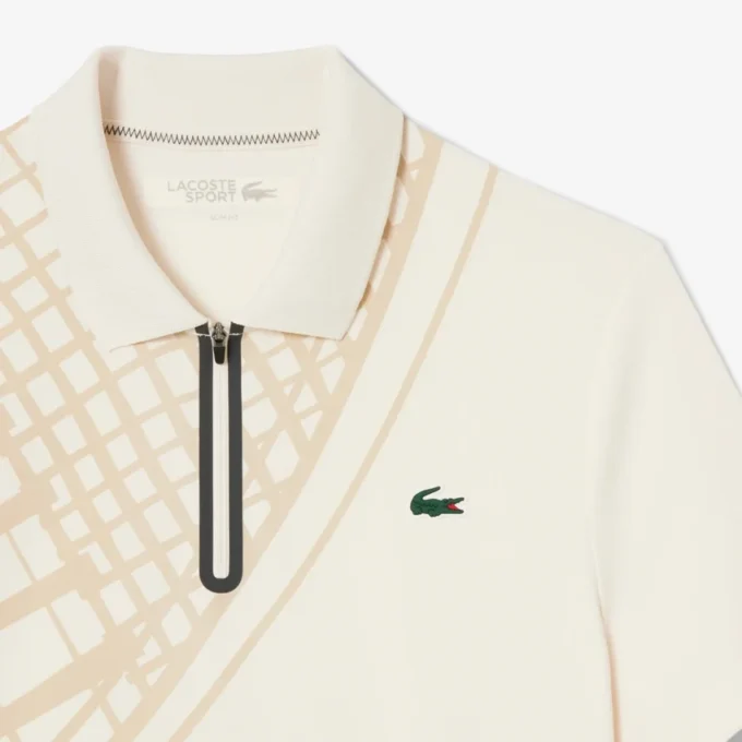 Erkek Ultra Dry Baskılı Dar Kesim Tenis Polo Tişörtü