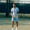 Erkek Ultra Dry Baskılı Dar Kesim Tenis Polo Tişörtü