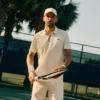 Erkek Ultra Dry Baskılı Dar Kesim Tenis Polo Tişörtü