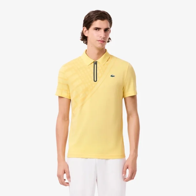 Erkek Ultra Dry Baskılı Slim Fit Tenis Polo Tişörtü