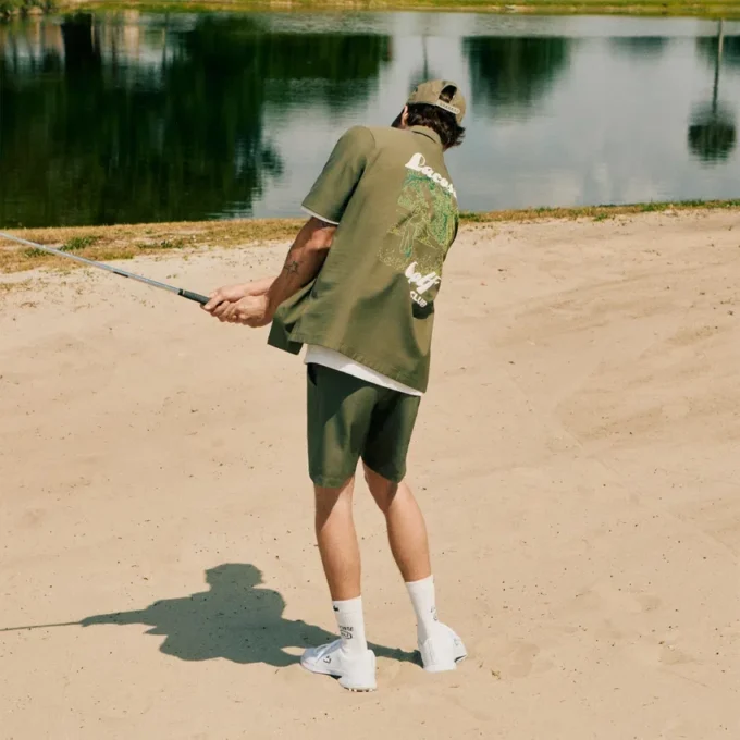Erkek Ultra Dry Baskılı Streç Golf Gömleği