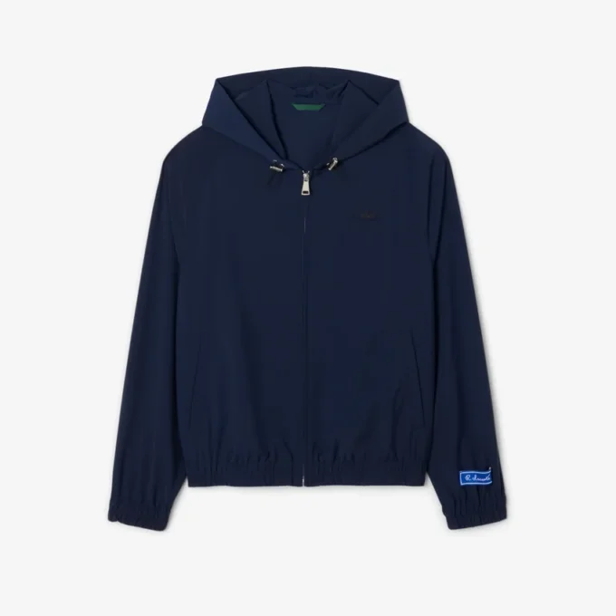 Erkek Yün Blend Flanel Kapüşonlu Ceket