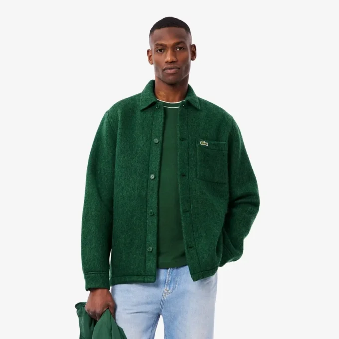 Erkek Yün Blend Overshirt