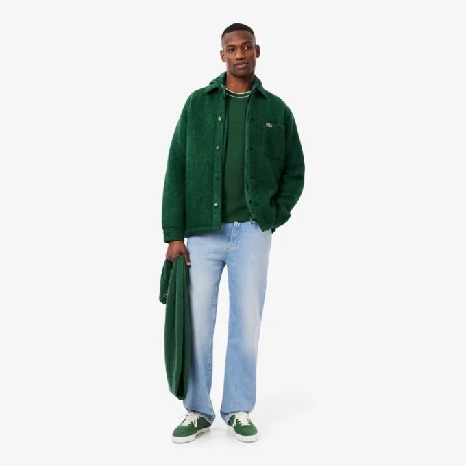 Erkek Yün Blend Overshirt