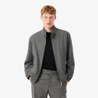 Erkek Yün Harrington Ceket