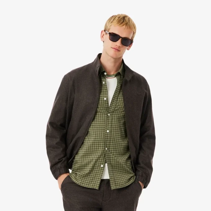 Erkek Yün Harrington Ceket