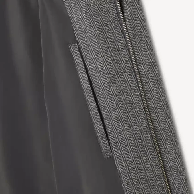 Erkek Yün Harrington Ceket