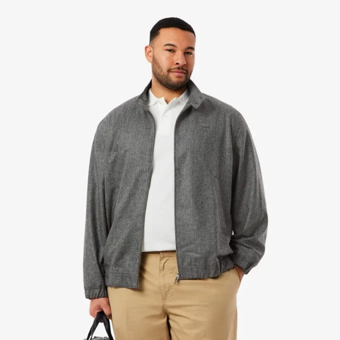 Erkek Yün Harrington Ceket